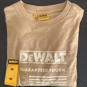Men’s Dewalt Tools T-Shirt 100 Years Baltimore Long Sleeve Beige Guarantee Tough